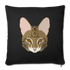 Bengal Cat Throw Pillow Cover 17.5” x 17.5” - black